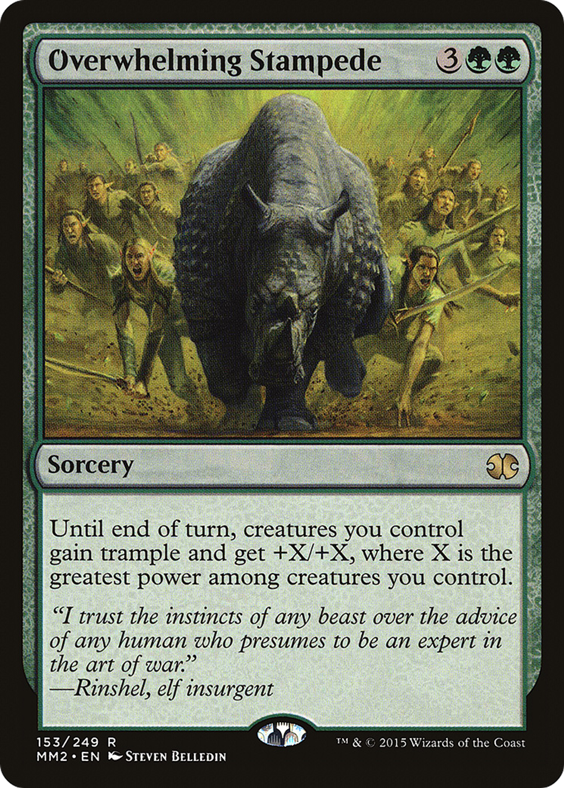 Overwhelming Stampede — Modern Masters 2015 — Magic: The Gathering