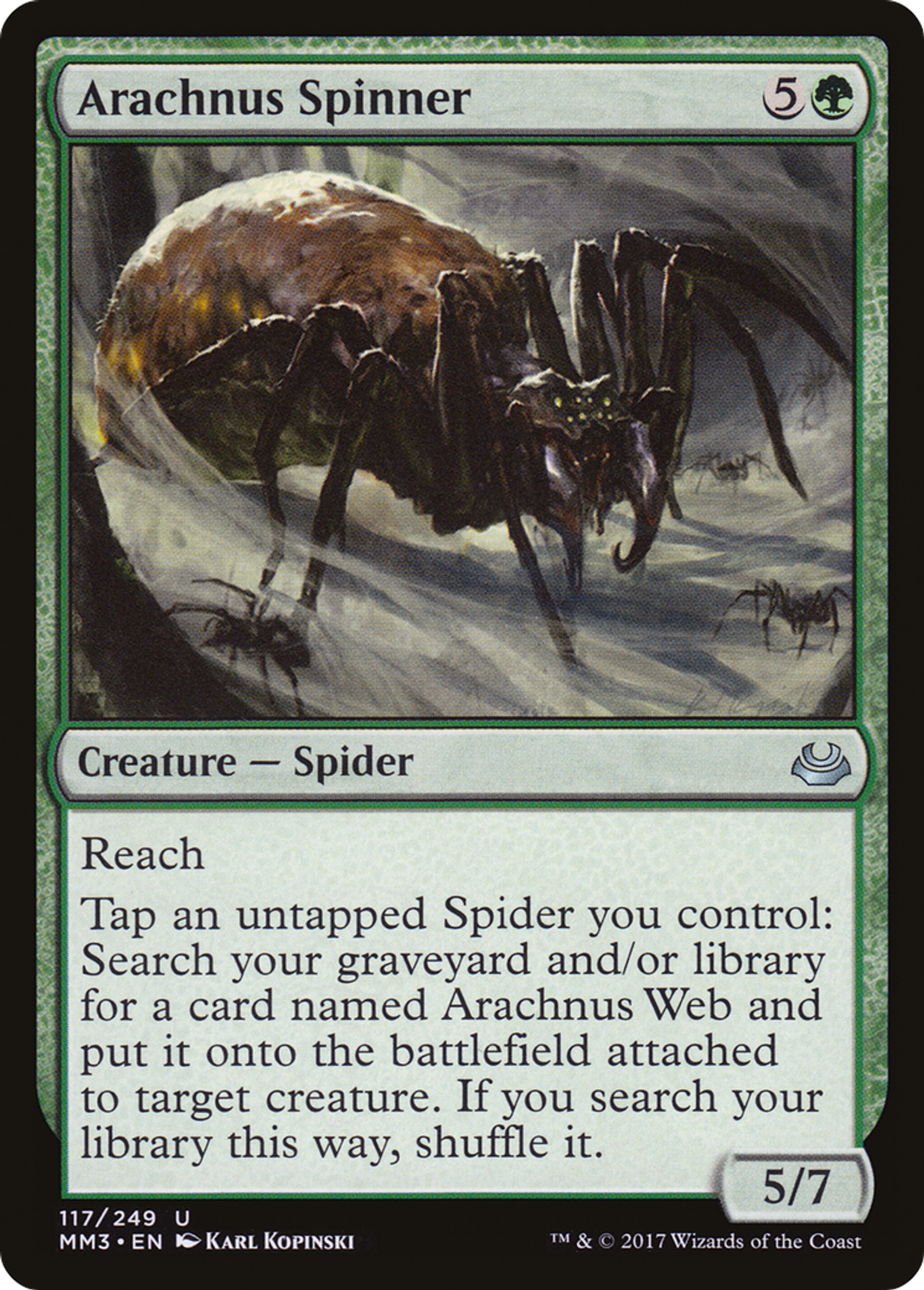 Arachnus Spinner — Modern Masters 2017 — Magic: The Gathering