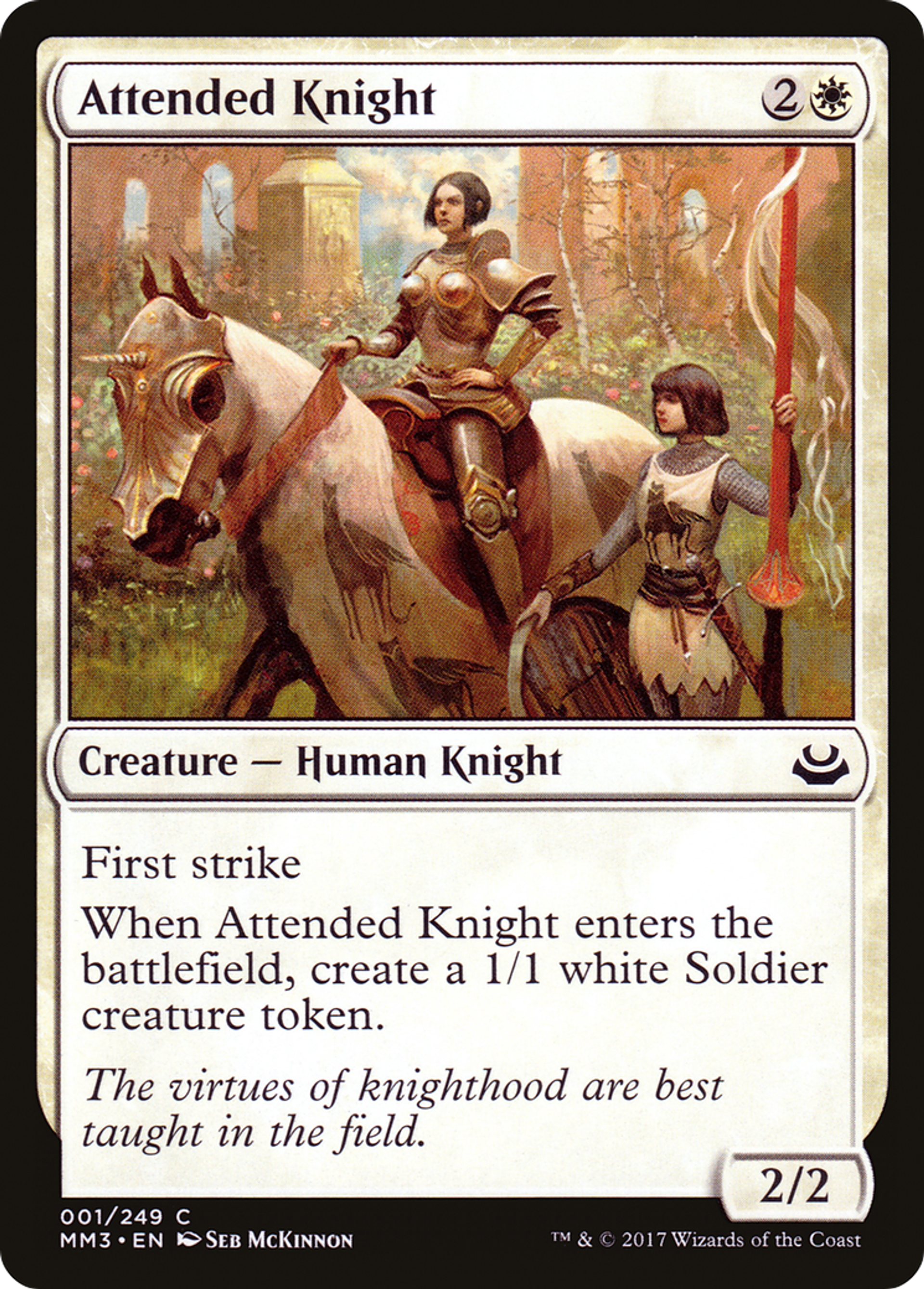 Attended Knight — Modern Masters 2017 — Magic: The Gathering