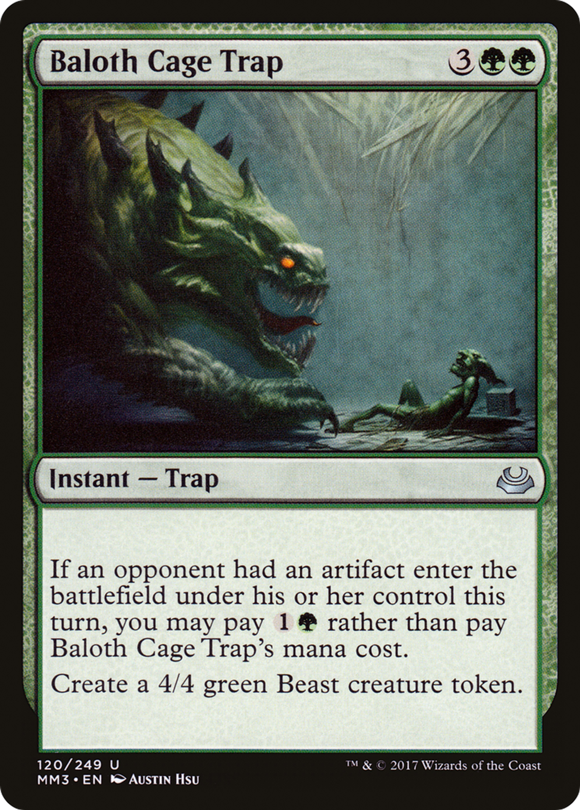 Baloth Cage Trap — Modern Masters 2017 — Magic: The Gathering