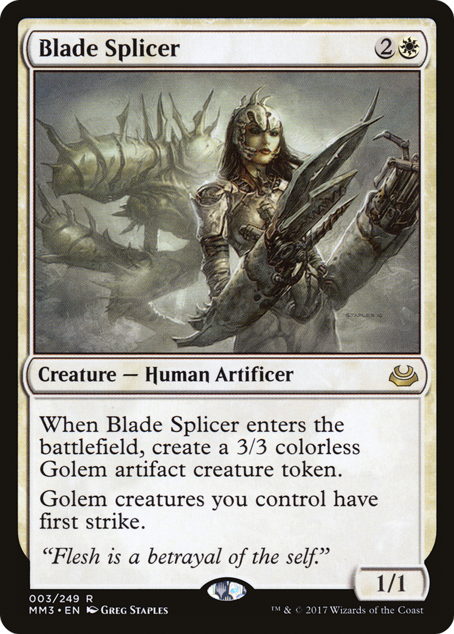 Blade Splicer — Modern Masters 2017 — Magic: The Gathering
