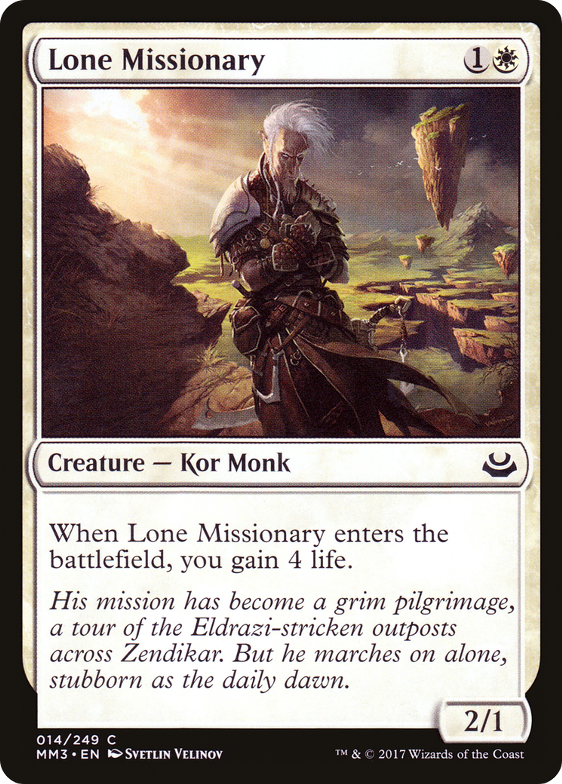 Lone Missionary — Modern Masters 2017 — Magic: The Gathering