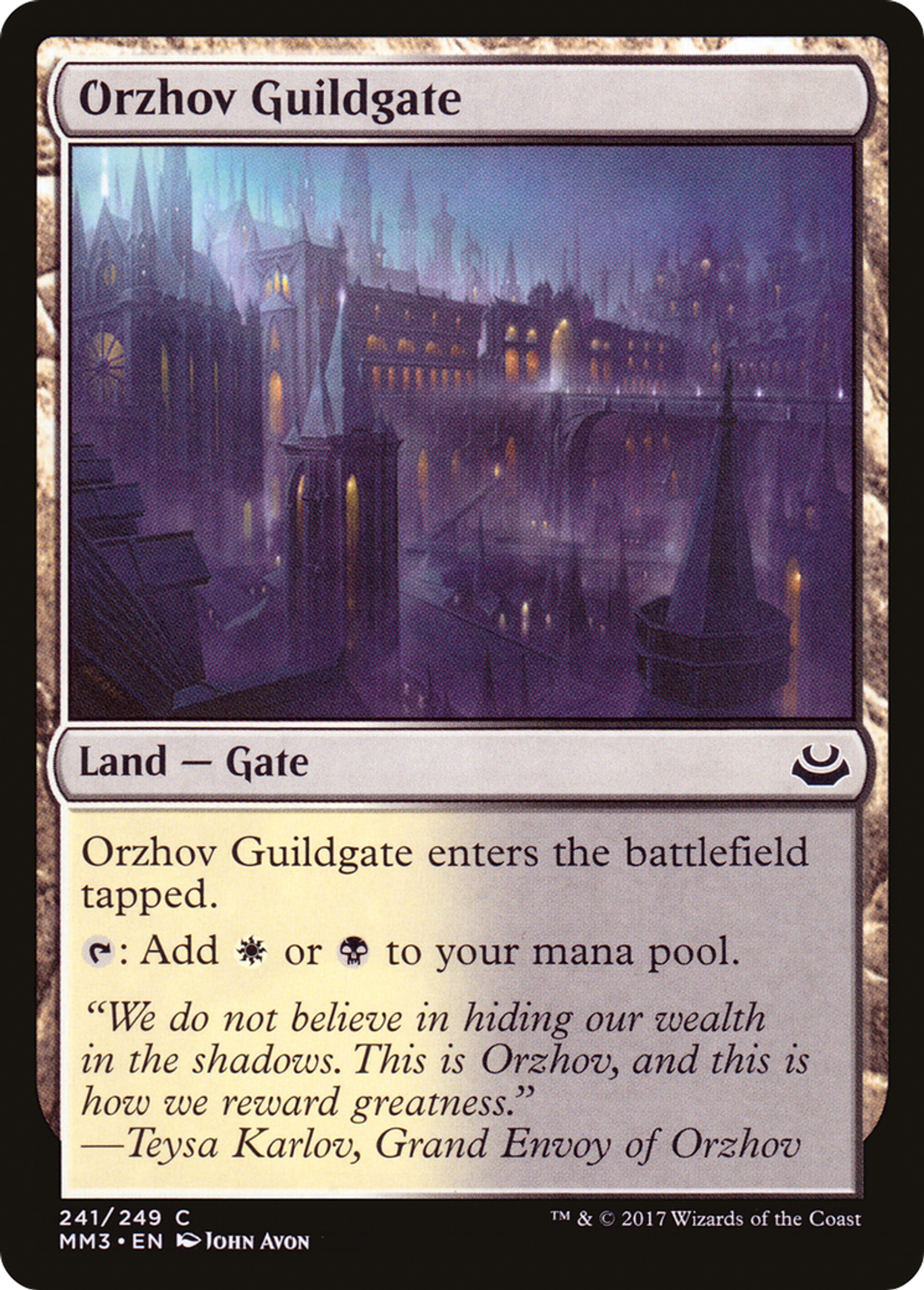 Orzhov Guildgate — Modern Masters 2017 — Magic: The Gathering