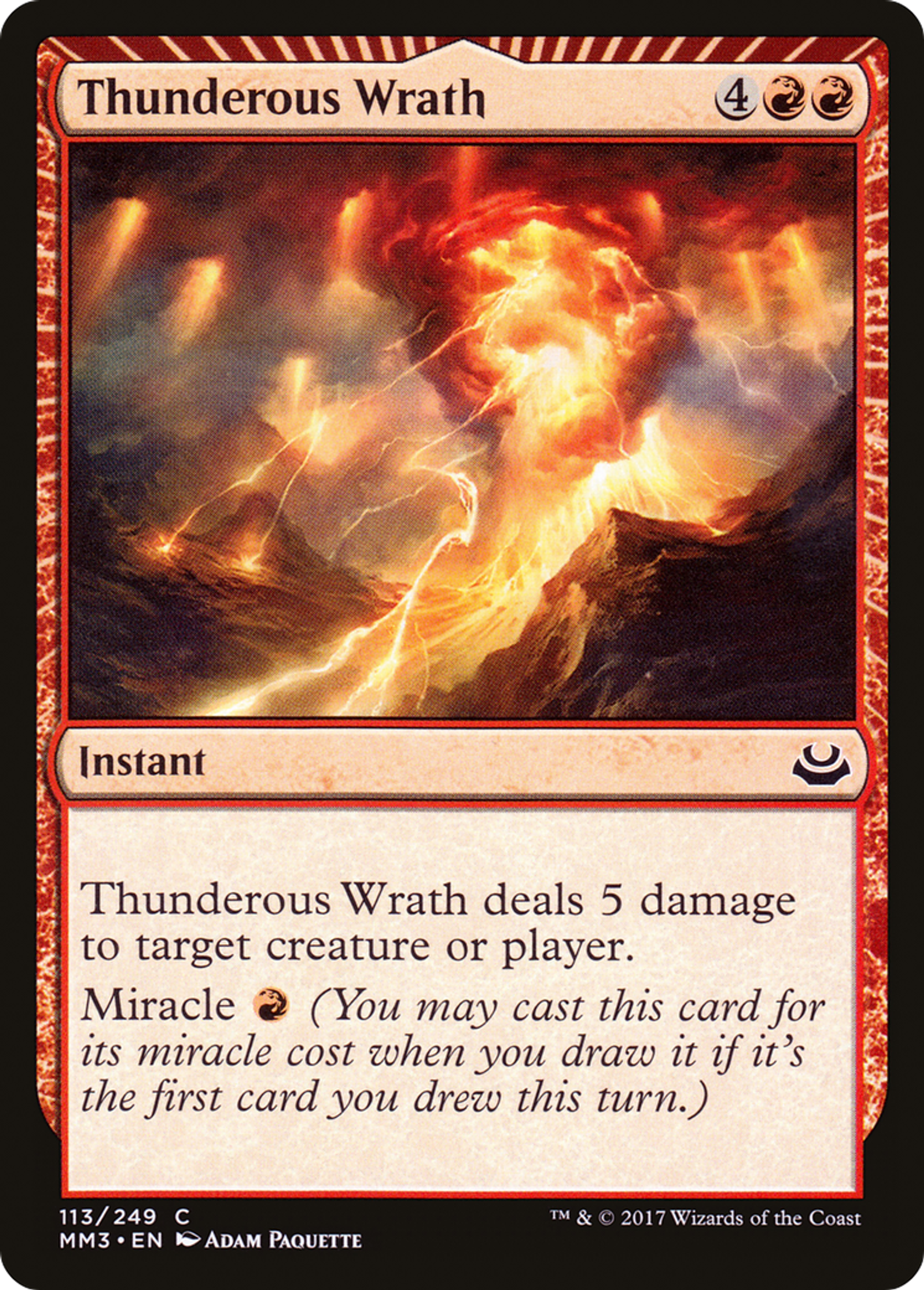 Thunderous Wrath — Modern Masters 2017 — Magic: The Gathering