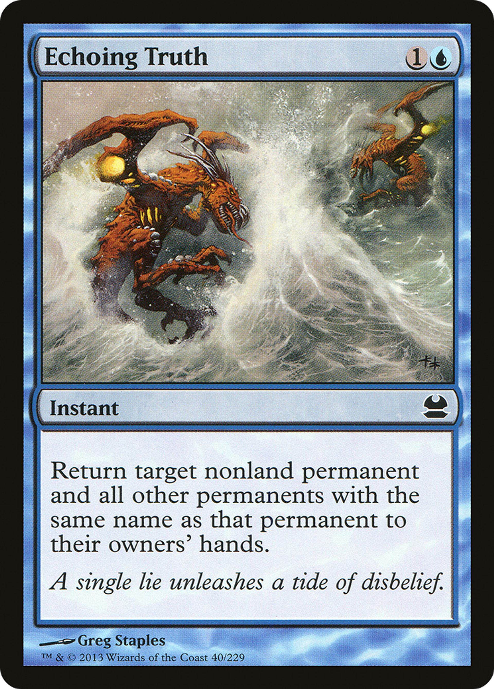 Echoing Truth — Modern Masters — Magic: The Gathering