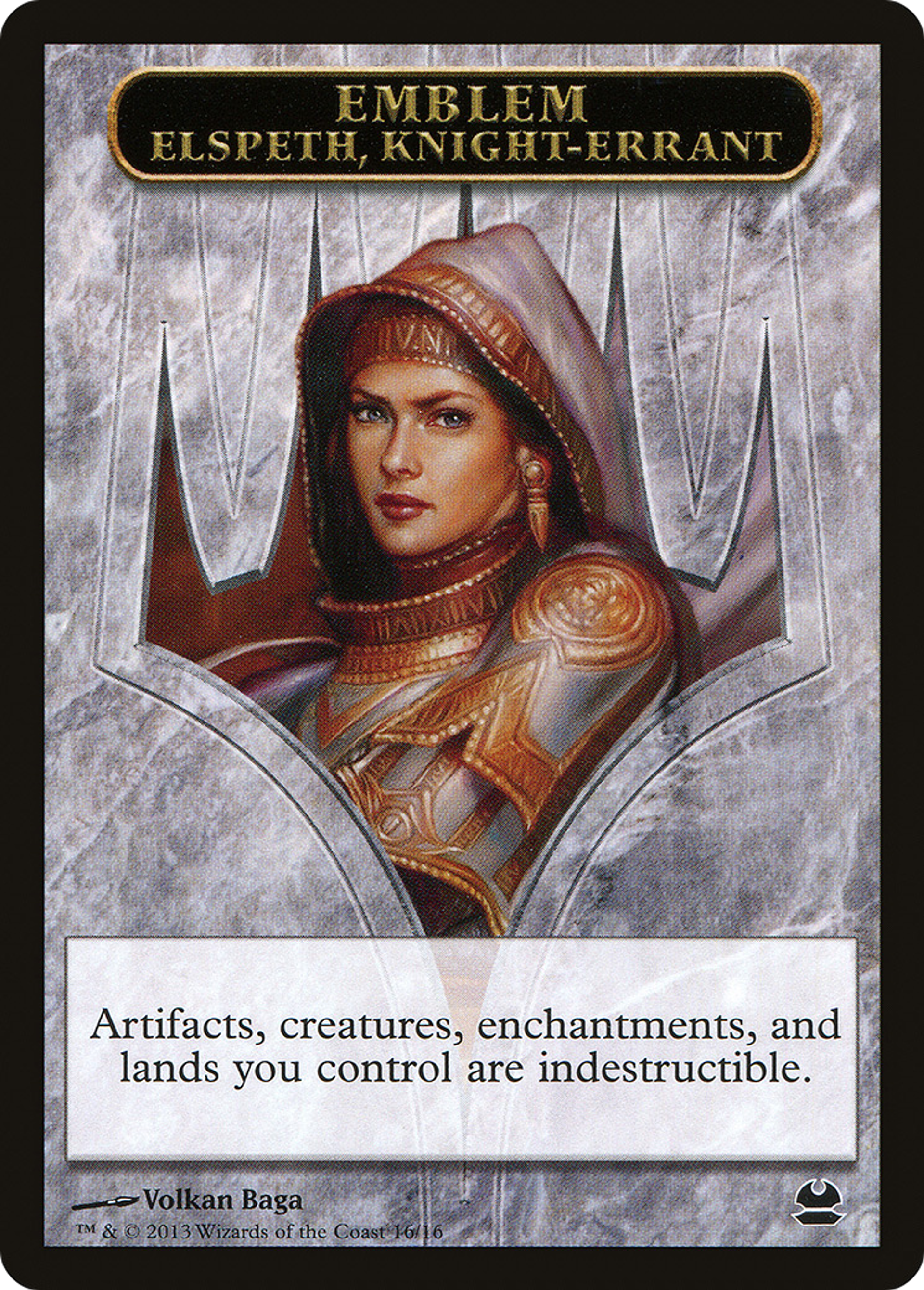 Elspeth, Knight-Errant Emblem — Modern Masters — Magic: The Gathering