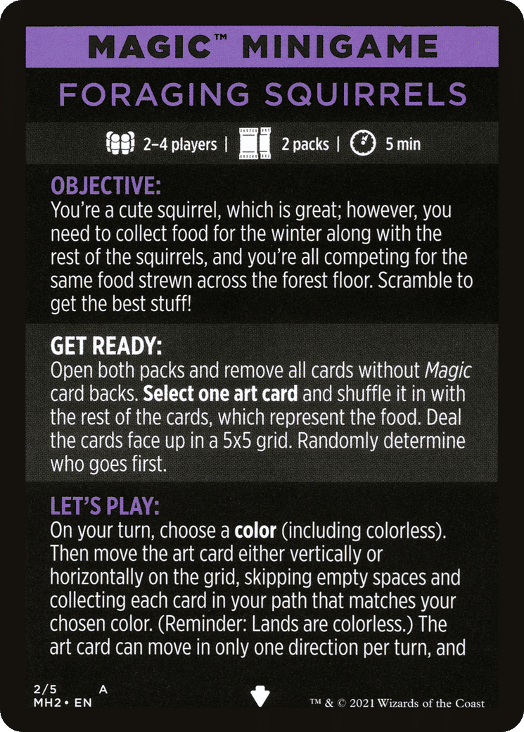 Foraging Squirrels // Foraging Squirrels (cont'd) — Modern Horizons 2 Minigames — Magic: The Gathering