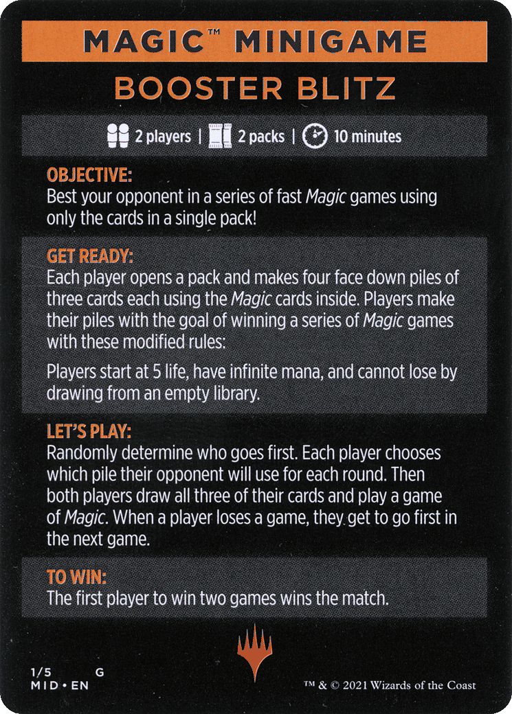 Booster Blitz — Innistrad: Midnight Hunt Minigames — Magic: The Gathering