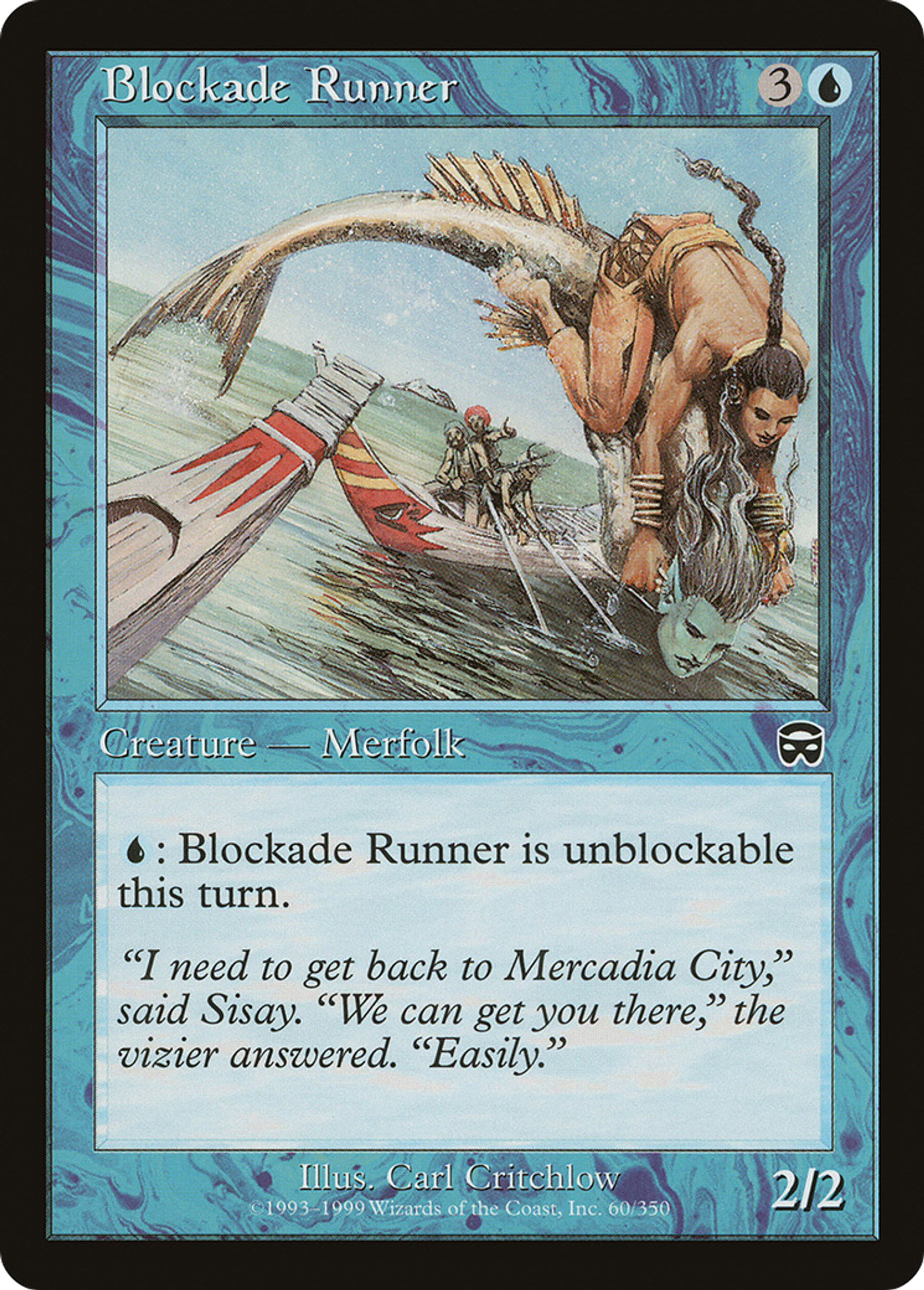 Passeur de blocus — Mercadian Masques — Magic: The Gathering
