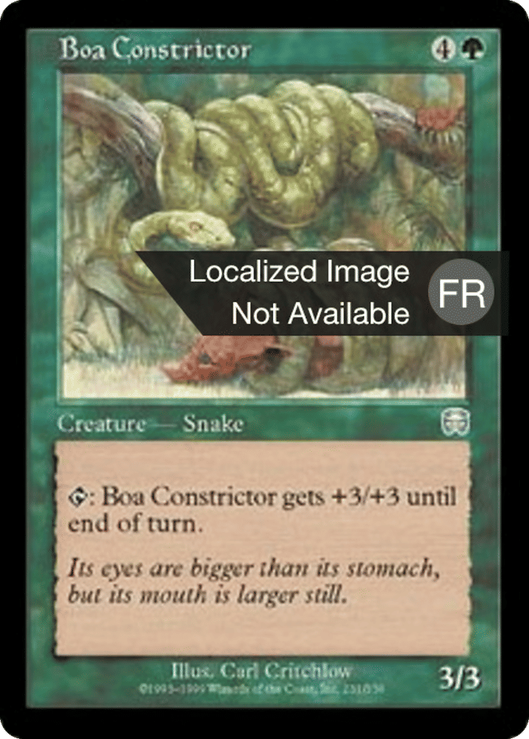 Boa constrictor — Mercadian Masques — Magic: The Gathering