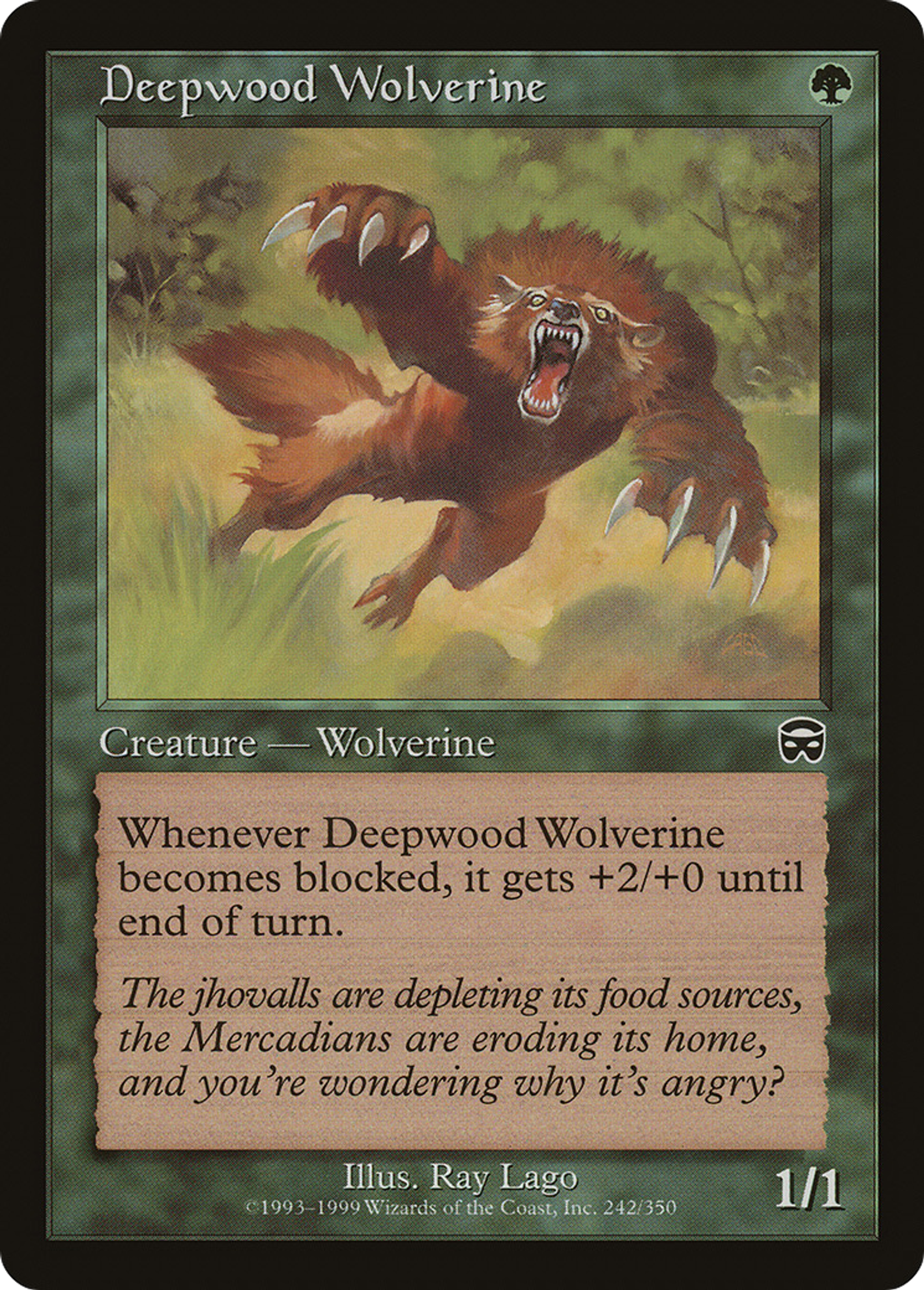 Glouton de Bois profond — Mercadian Masques — Magic: The Gathering