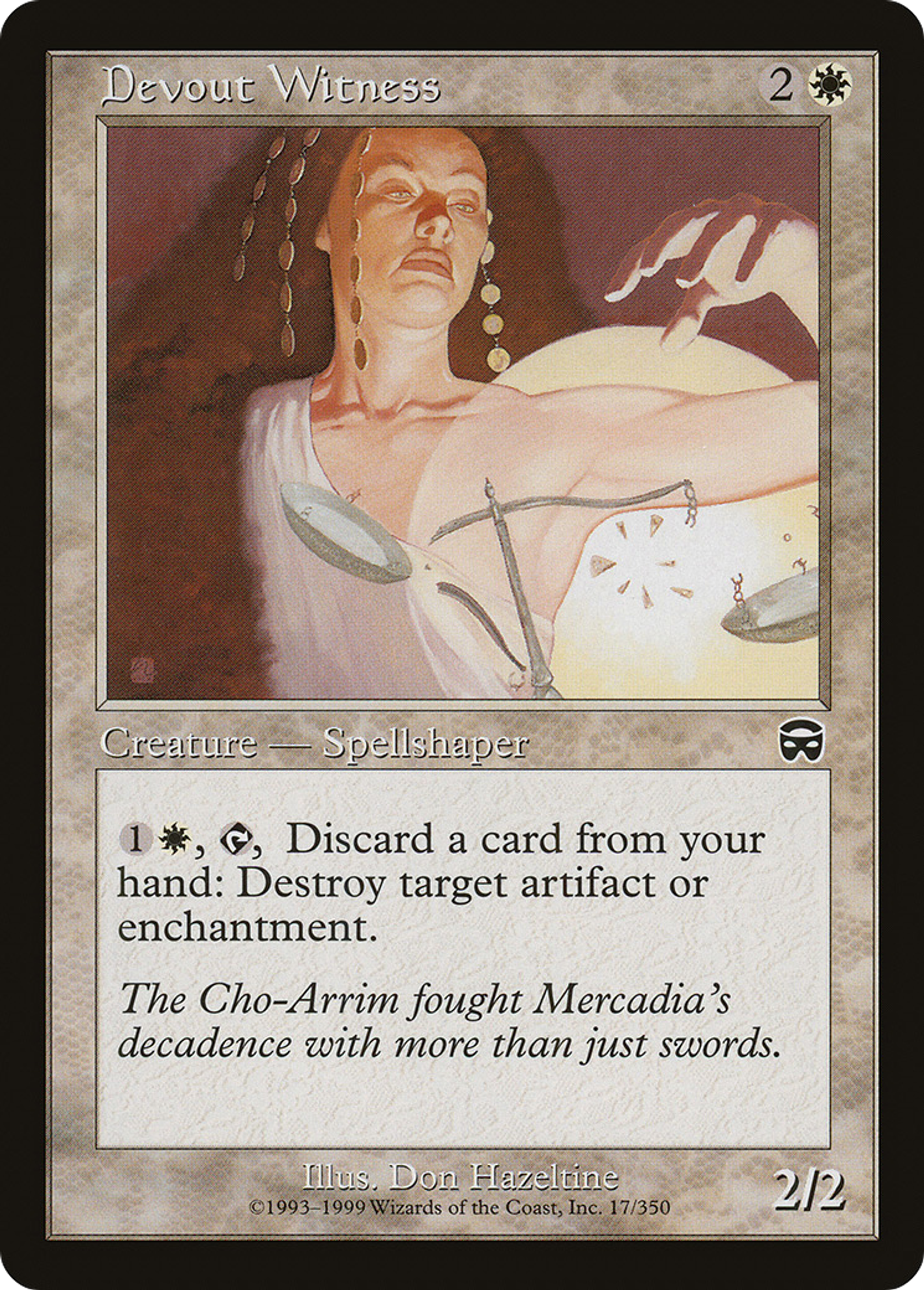 Devout Witness — Mercadian Masques — Magic: The Gathering