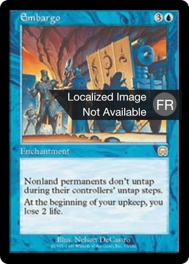 Embargo — Mercadian Masques — Magic: The Gathering