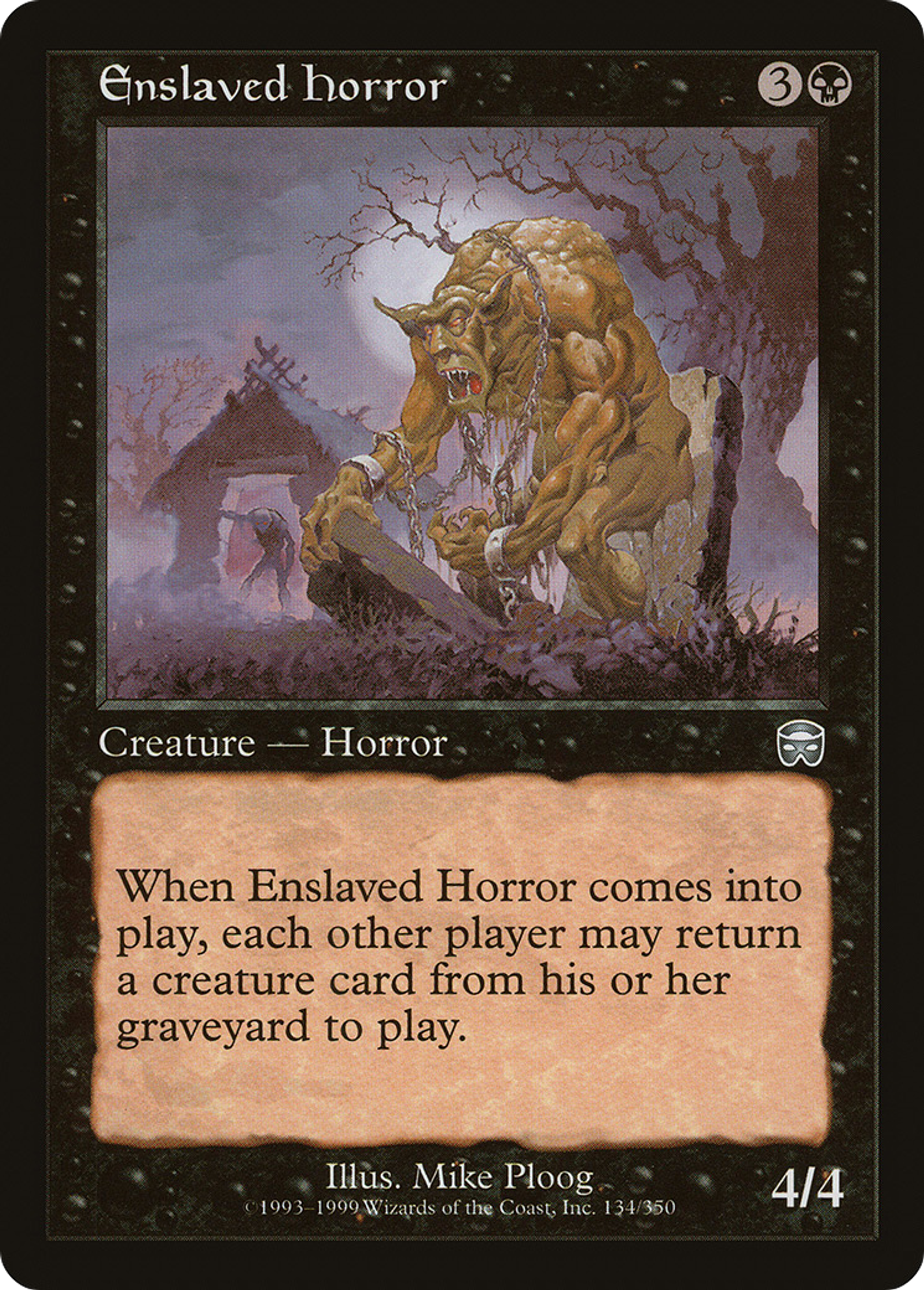 Enslaved Horror — Mercadian Masques — Magic: The Gathering