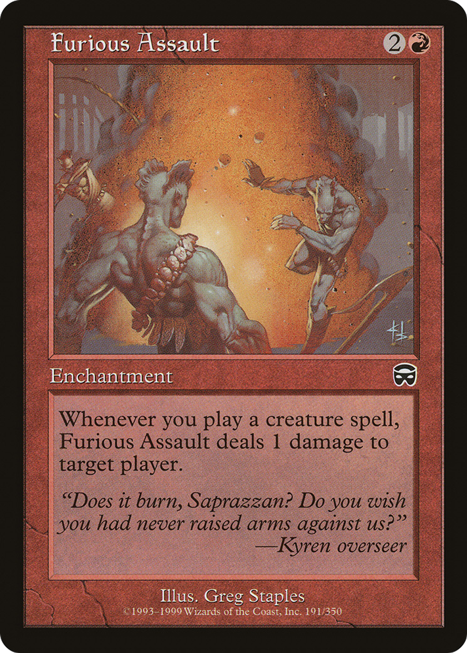 Assault furieux — Mercadian Masques — Magic: The Gathering