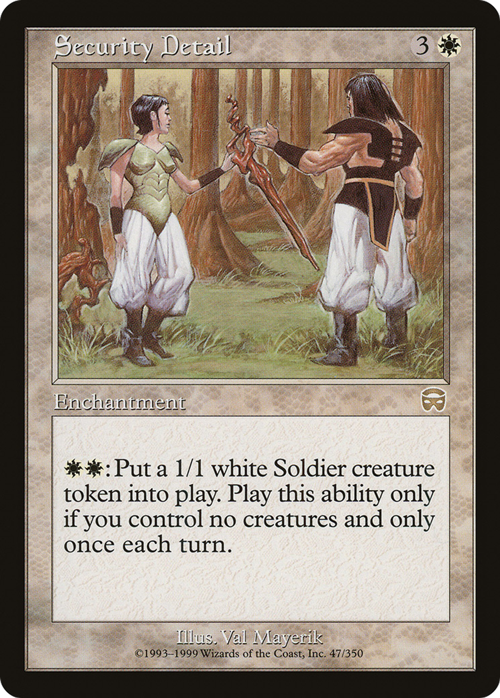 Security Detail — Mercadian Masques — Magic: The Gathering