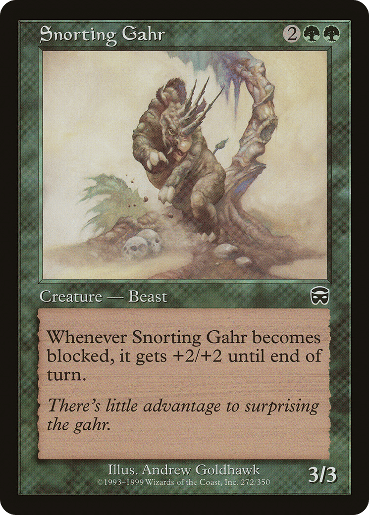 Snorting Gahr — Mercadian Masques — Magic: The Gathering