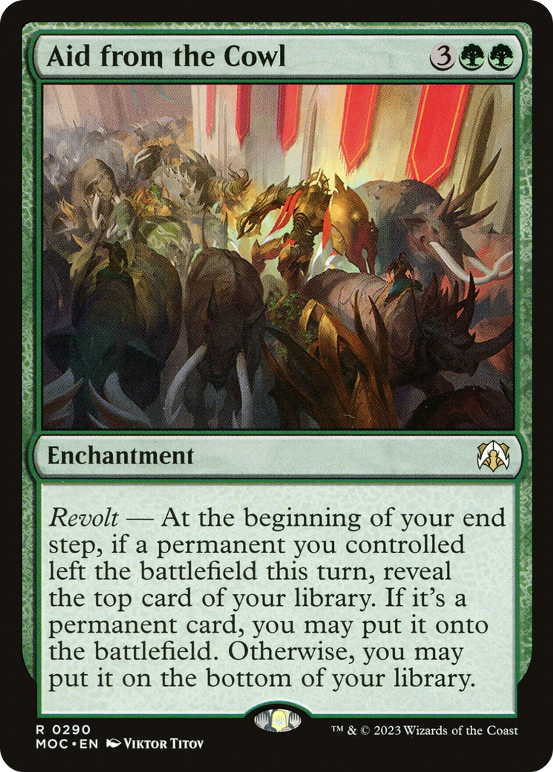 Aid from the Cowl — March of the Machine Commander — Magic: The Gathering