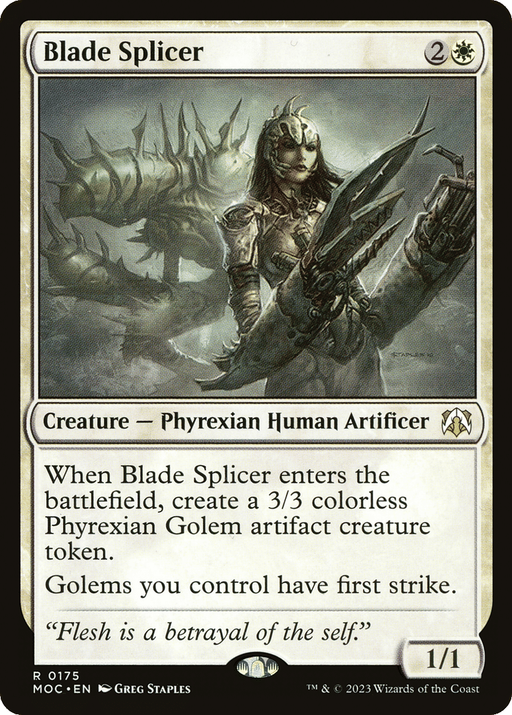 Blade Splicer — March of the Machine Commander — Magic: The Gathering