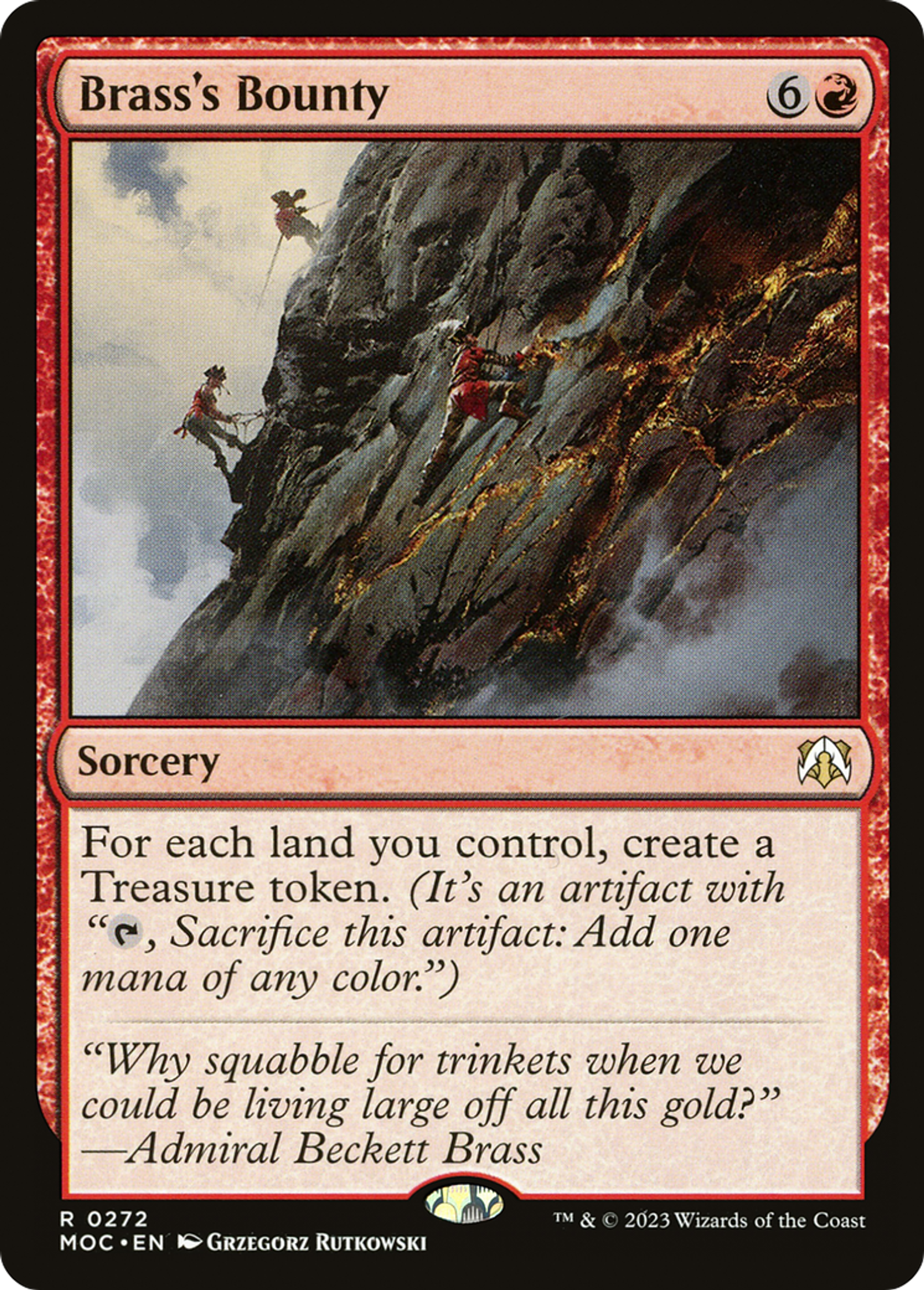Brass's Bounty — March of the Machine Commander — Magic: The Gathering