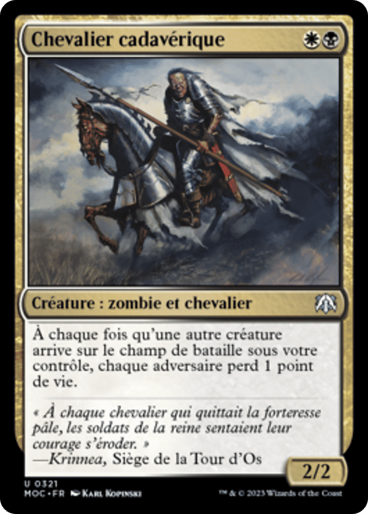 Chevalier cadavérique from March of the Machine Commander - Magic: The Gathering