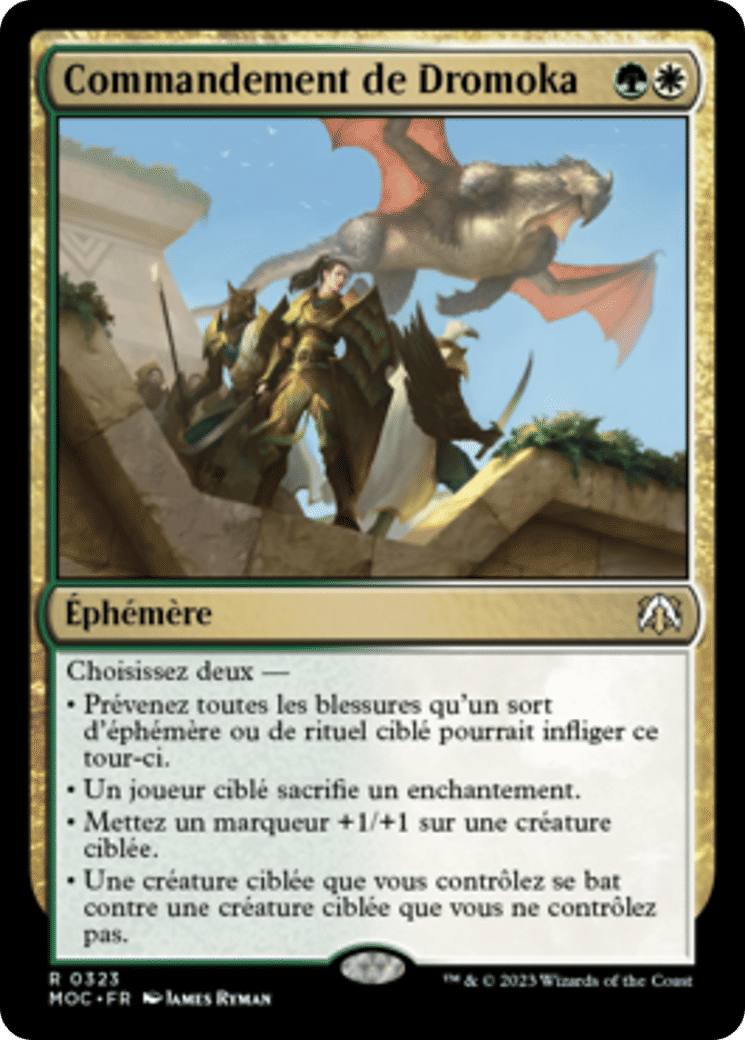 Commandement de Dromoka — March of the Machine Commander — Magic: The Gathering