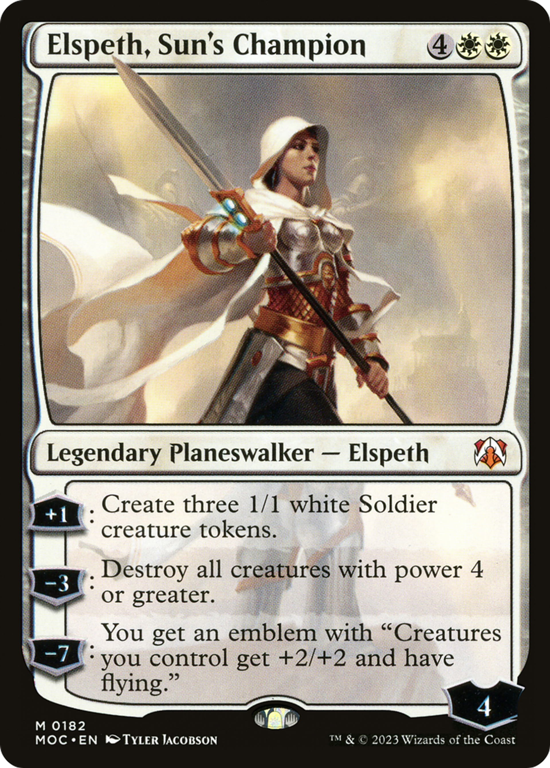 Elspeth, championne du Soleil — March of the Machine Commander — Magic: The Gathering