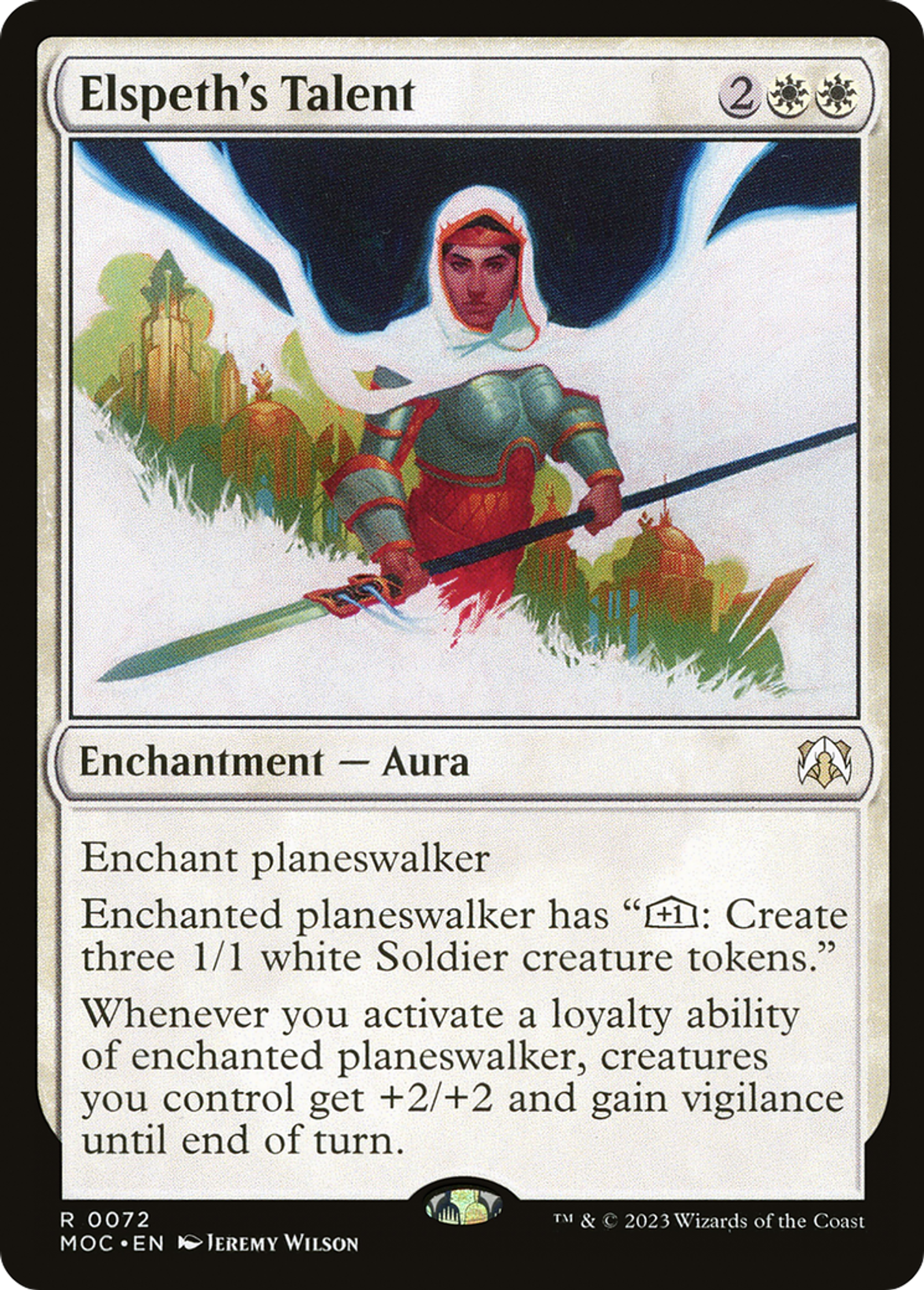 Elspeth's Talent — March of the Machine Commander — Magic: The Gathering