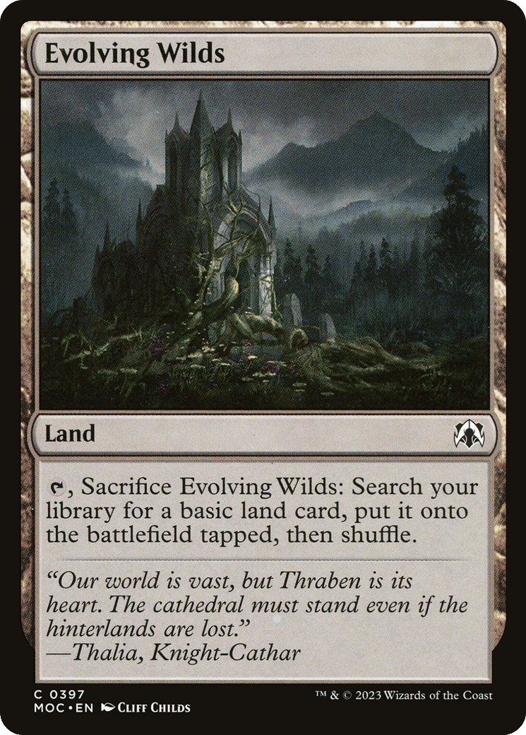 Evolving Wilds — March of the Machine Commander — Magic: The Gathering