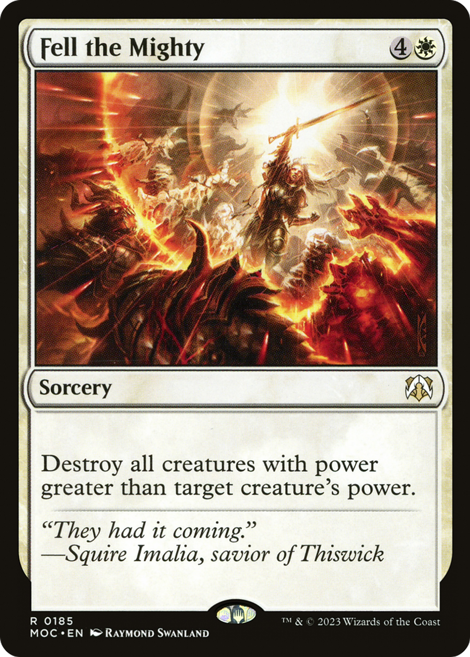 Fell the Mighty — March of the Machine Commander — Magic: The Gathering