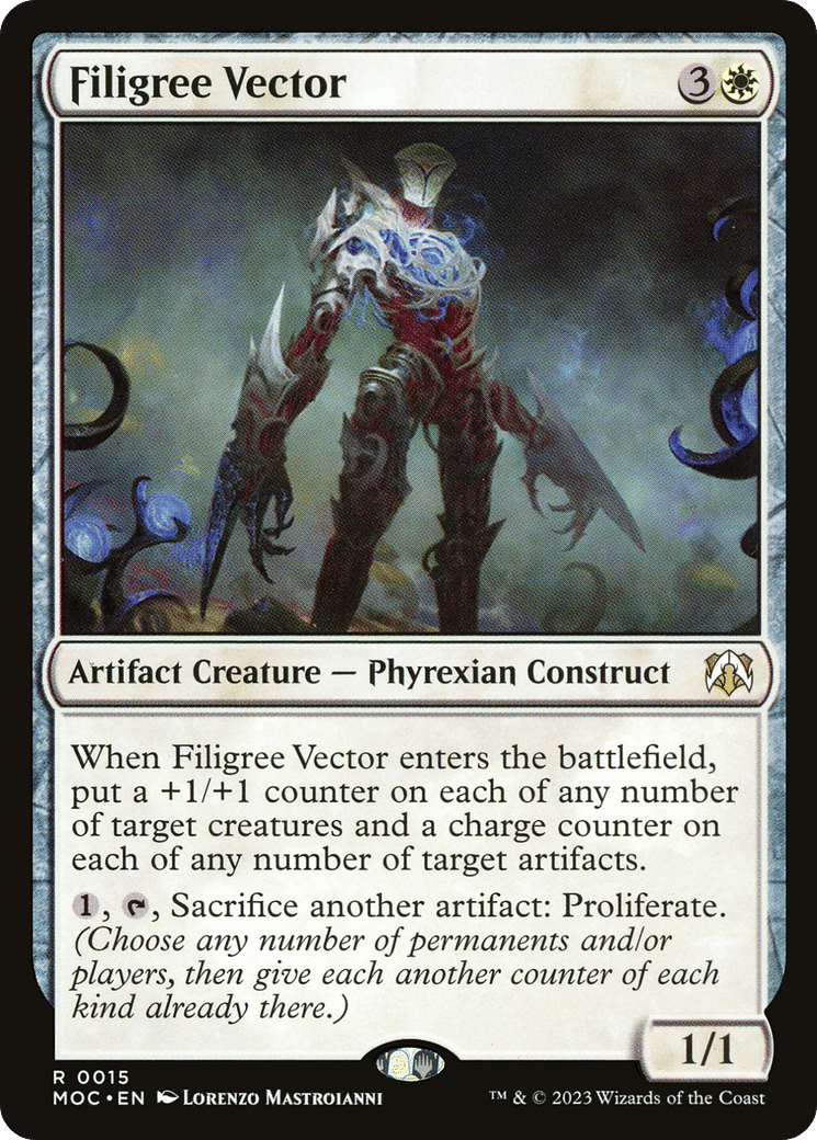 Filigree Vector — March of the Machine Commander — Magic: The Gathering