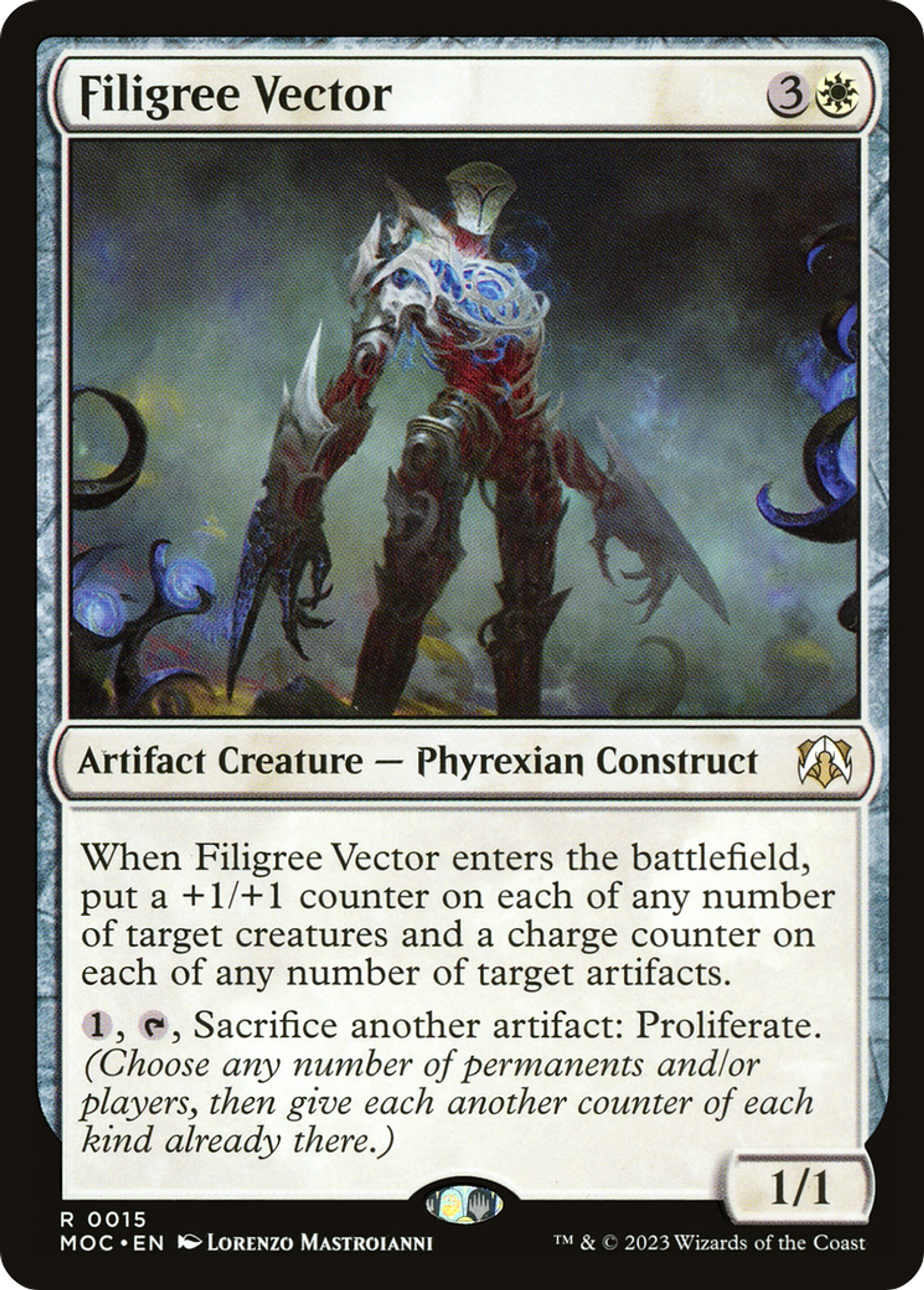 Filigree Vector — March of the Machine Commander — Magic: The Gathering