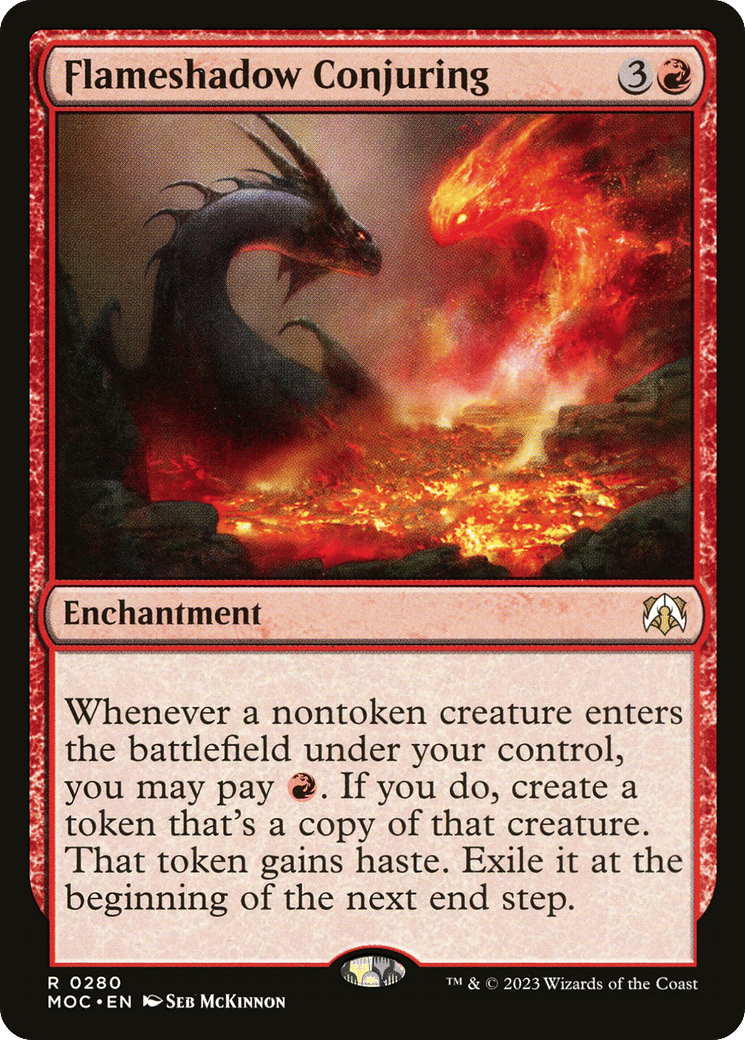 Flameshadow Conjuring — March of the Machine Commander — Magic: The Gathering