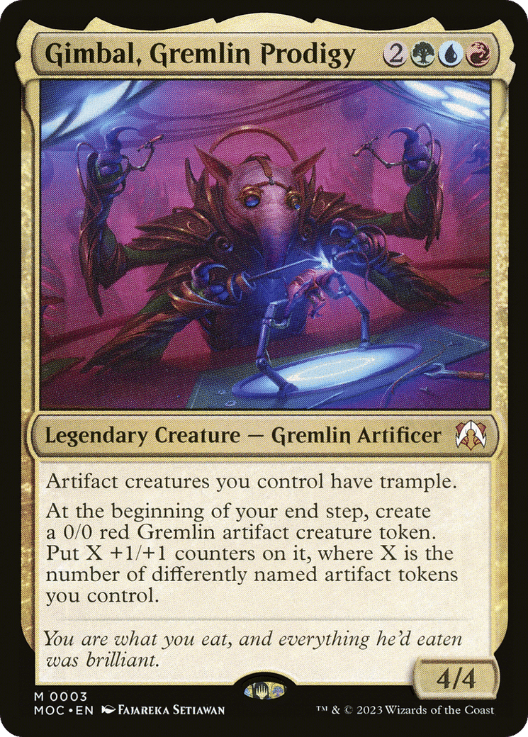 Gimbal, Gremlin Prodigy — March of the Machine Commander — Magic: The Gathering