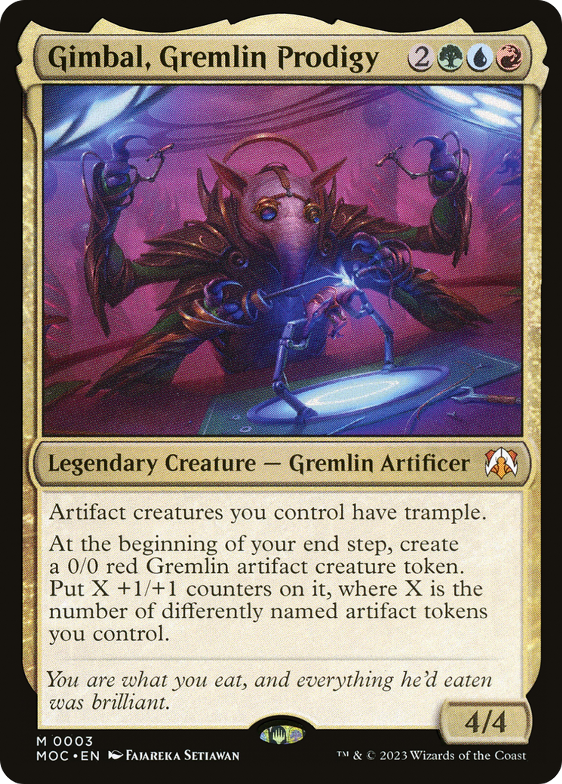 Gimbal, Gremlin Prodigy — March of the Machine Commander — Magic: The Gathering