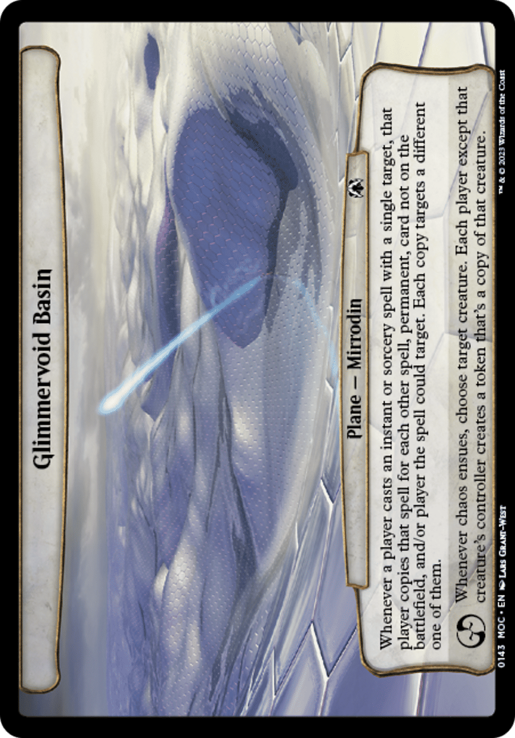 Glimmervoid Basin — March of the Machine Commander — Magic: The Gathering