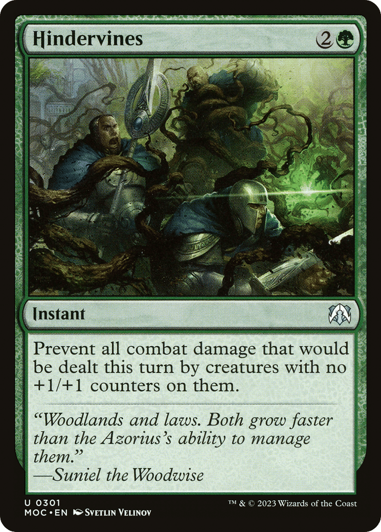 Hindervines — March of the Machine Commander — Magic: The Gathering