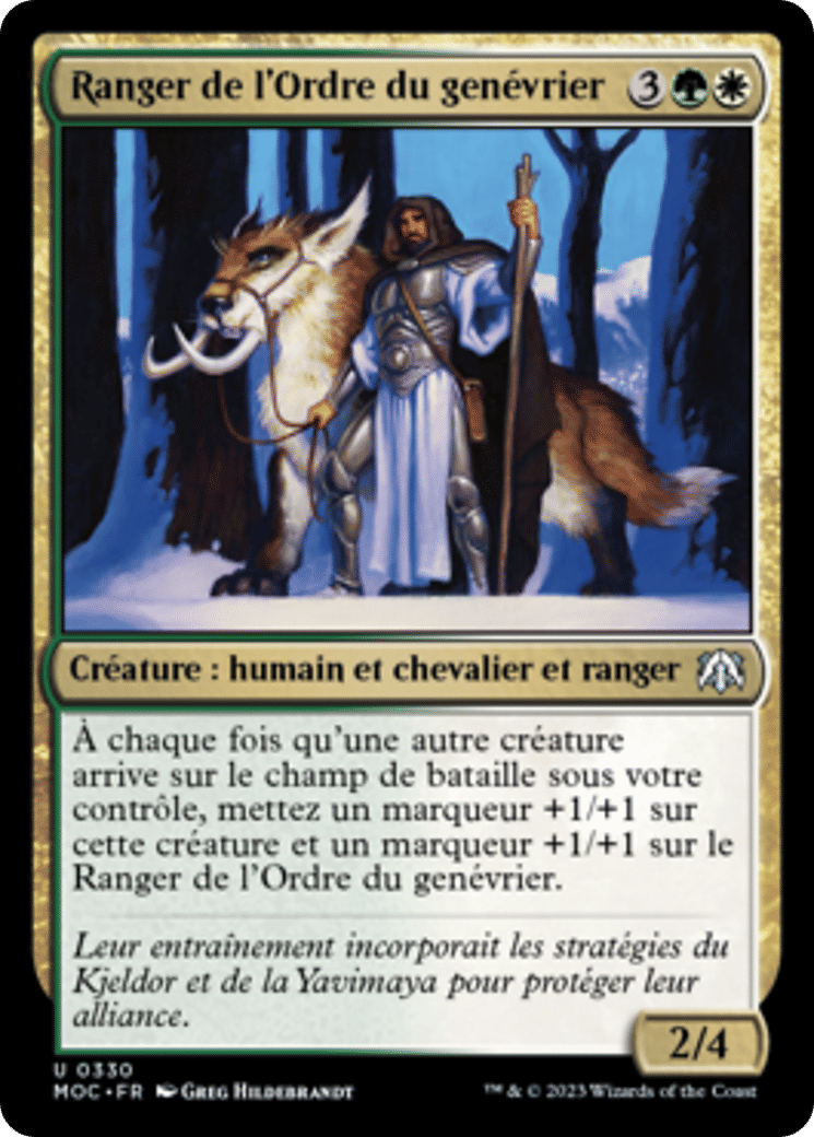 Ranger de l'Ordre du genévrier — March of the Machine Commander — Magic: The Gathering