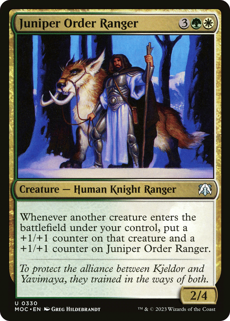 Juniper Order Ranger — March of the Machine Commander — Magic: The Gathering