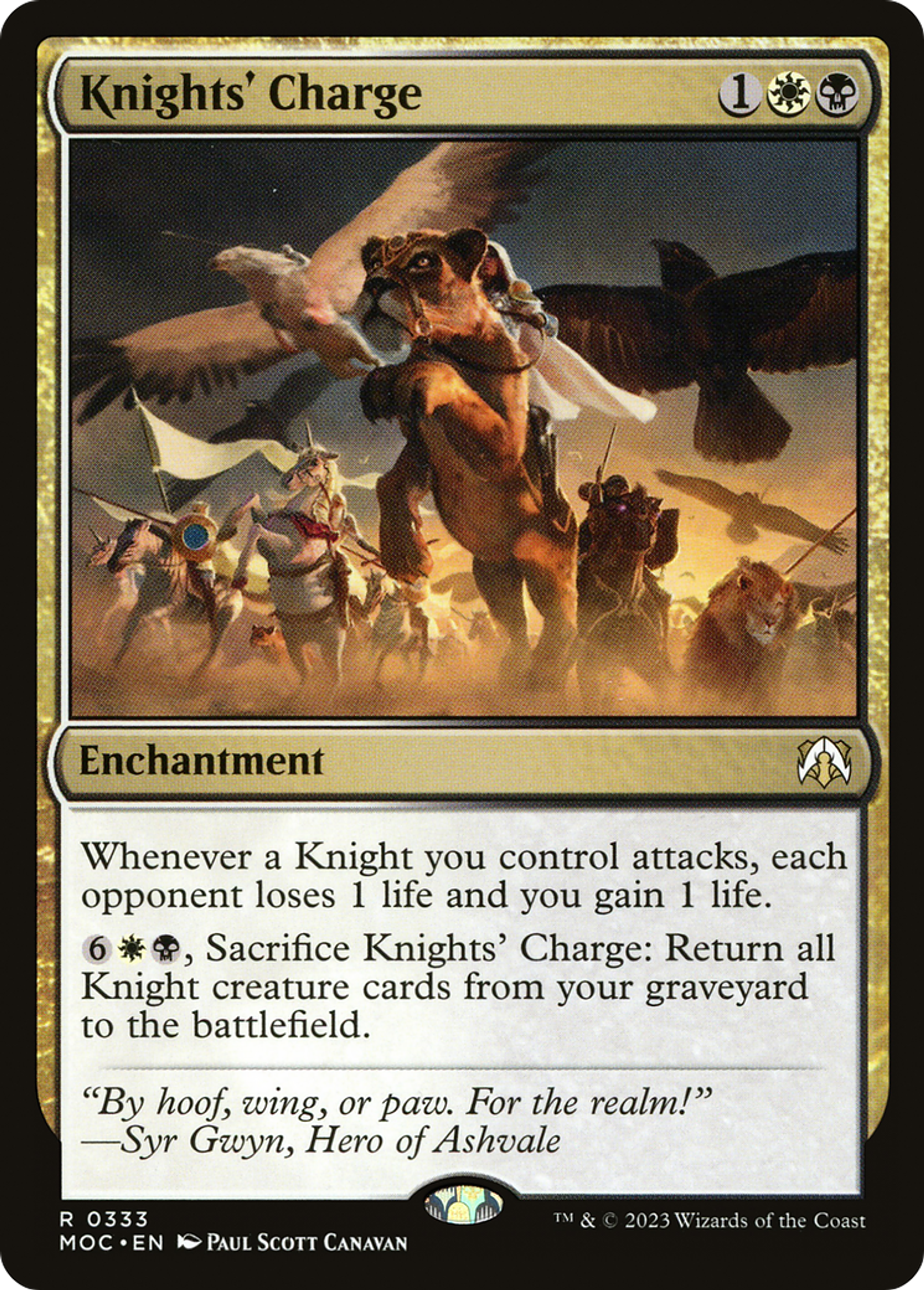 Charge des chevaliers — March of the Machine Commander — Magic: The Gathering