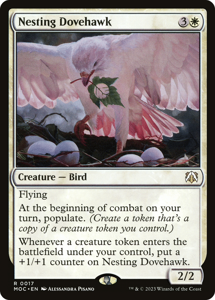 Nesting Dovehawk — March of the Machine Commander — Magic: The Gathering