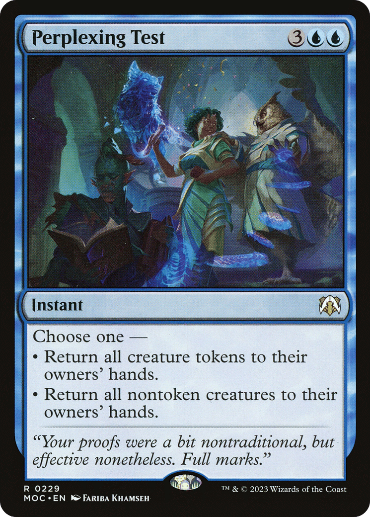 Perplexing Test — March of the Machine Commander — Magic: The Gathering
