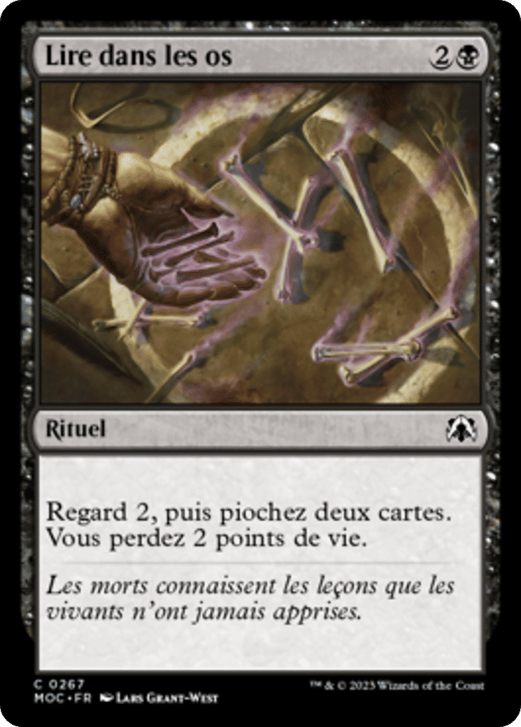 Lire dans les os — March of the Machine Commander — Magic: The Gathering