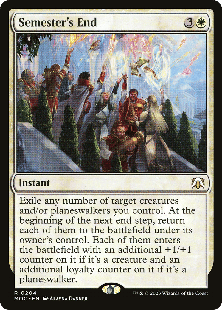 Semester's End — March of the Machine Commander — Magic: The Gathering