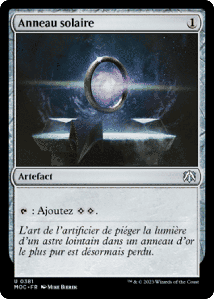 Anneau solaire from March of the Machine Commander - Magic: The Gathering