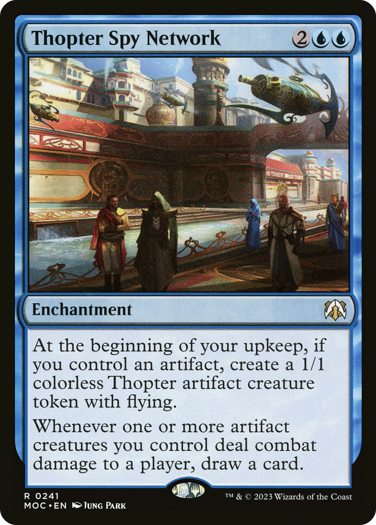 Thopter Spy Network — March of the Machine Commander — Magic: The Gathering