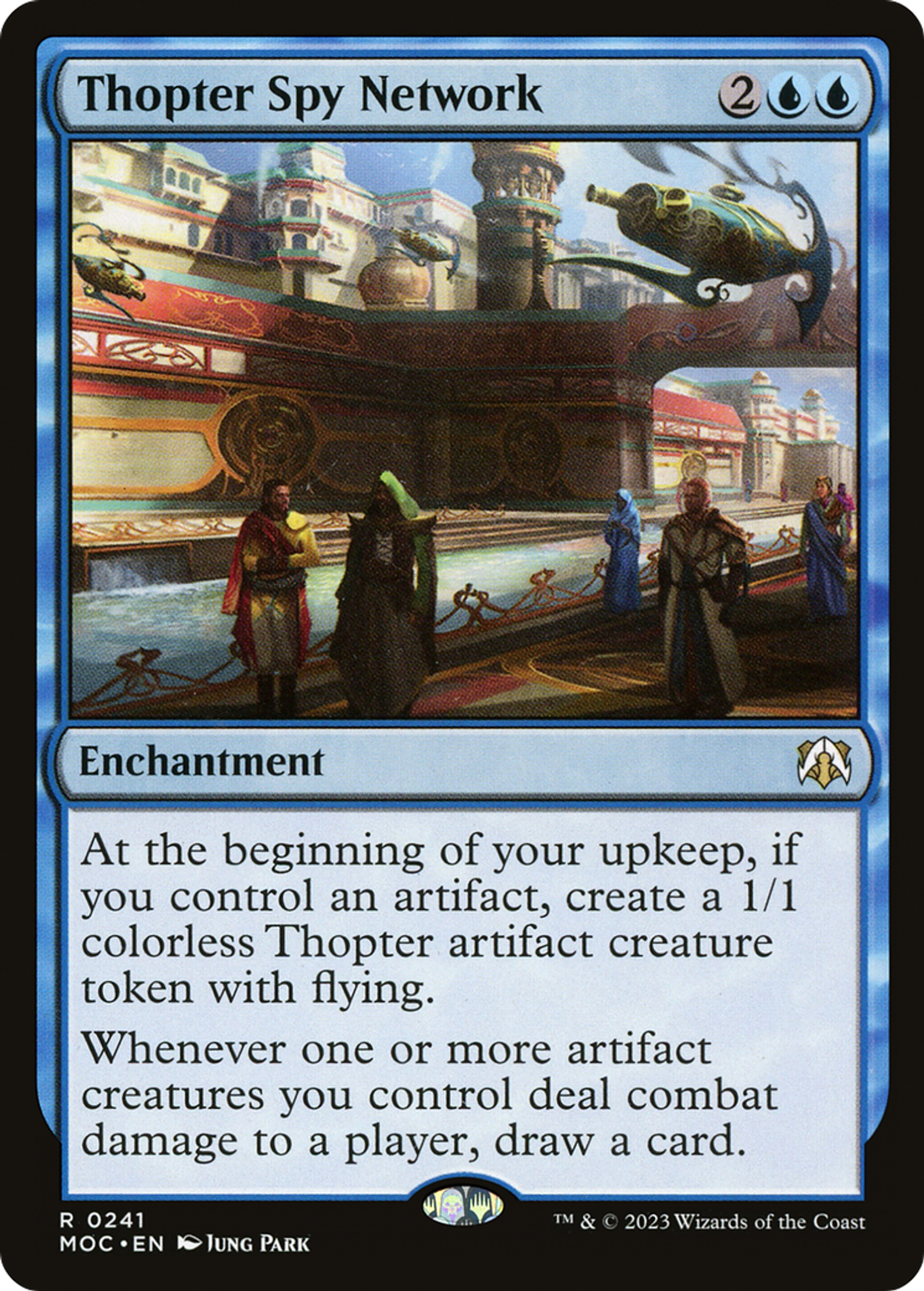 Réseau de mécanoptères espions — March of the Machine Commander — Magic: The Gathering