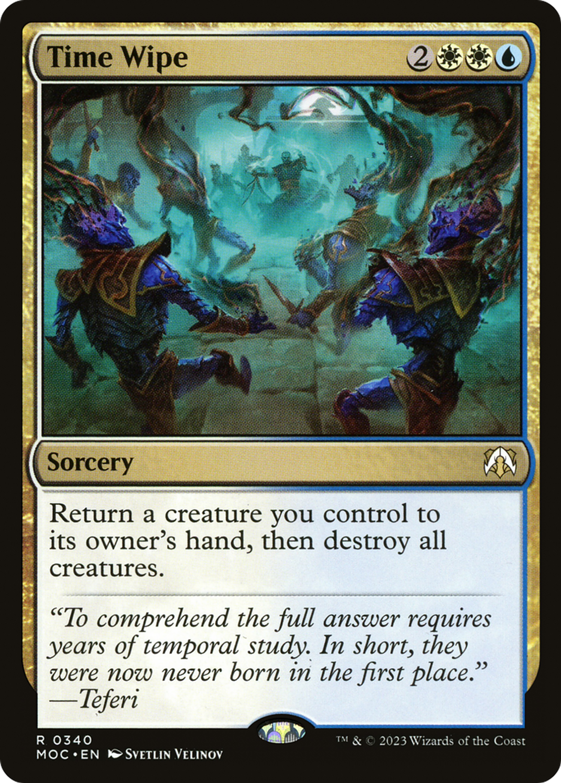 Désinfection temporelle — March of the Machine Commander — Magic: The Gathering