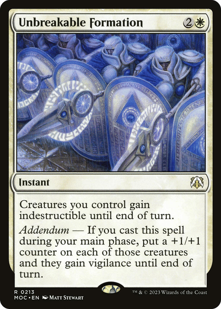 Unbreakable Formation — March of the Machine Commander — Magic: The Gathering