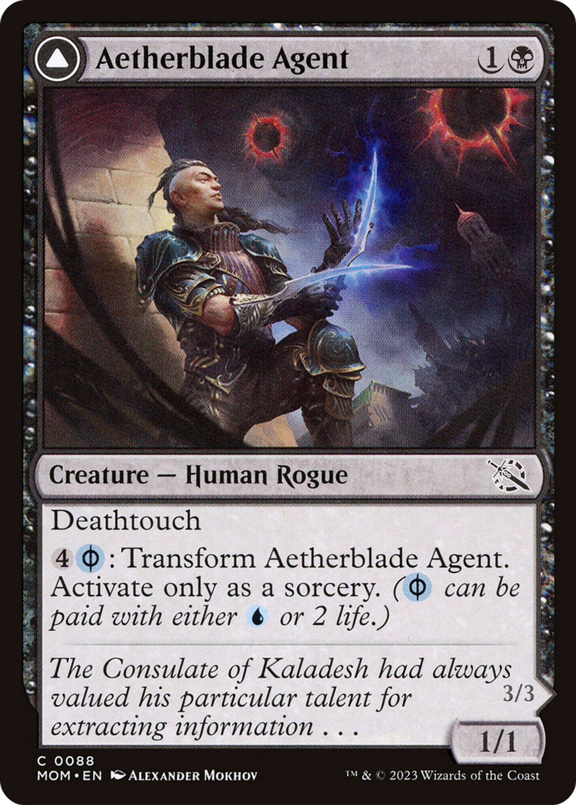 Aetherblade Agent // Gitaxian Mindstinger — March of the Machine — Magic: The Gathering